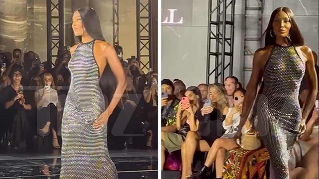 Naomi Campbell sale a la pasarela para presentar su nueva línea