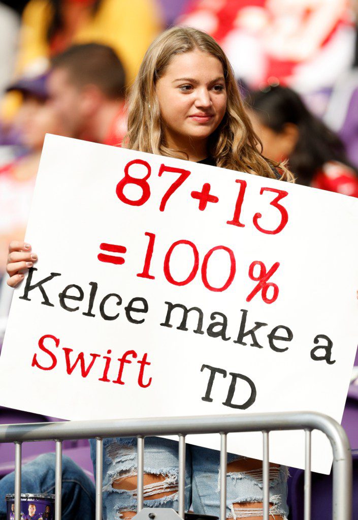 Los fanáticos de Taylor Swift firman el juego Chiefs-Vikings