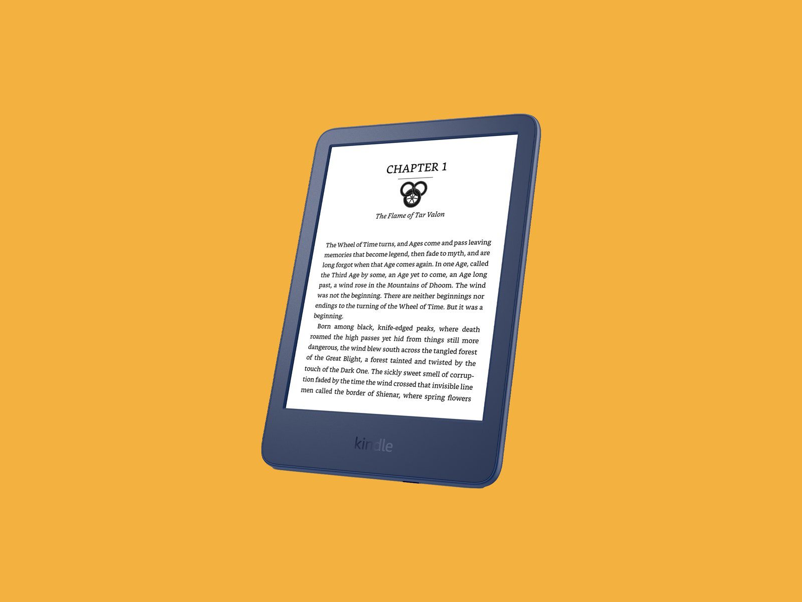 2022 Amazon Kindle sobre fondo amarillo