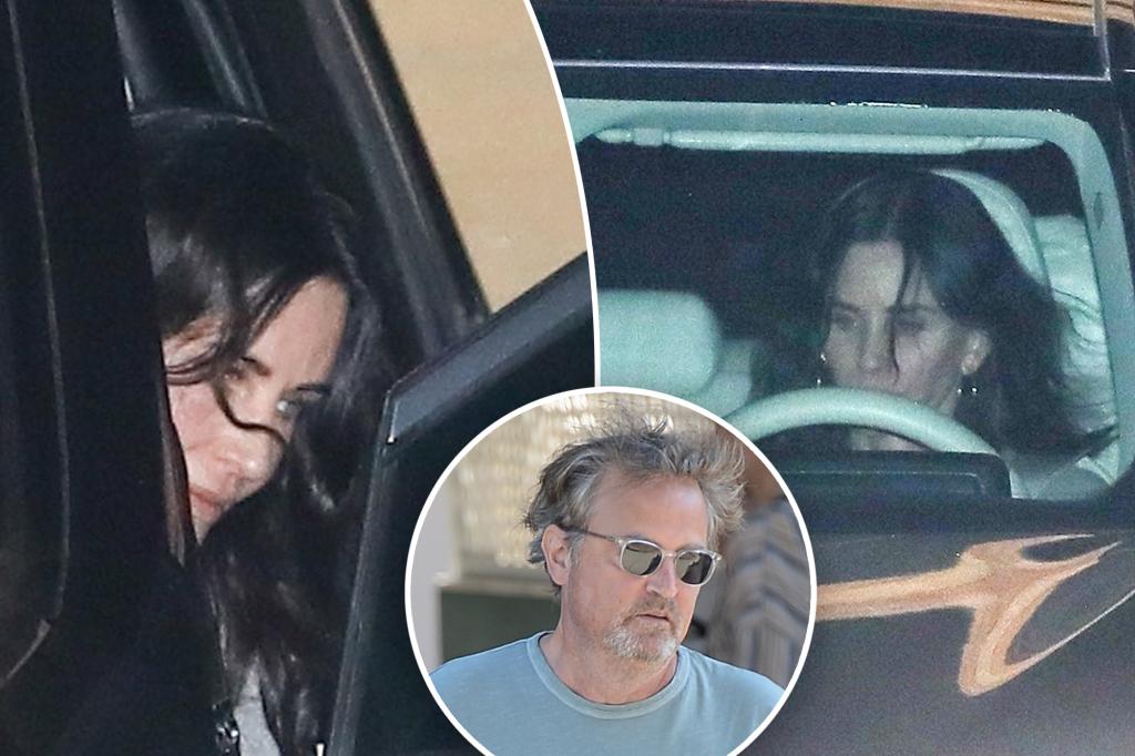 Courteney Cox fue vista por primera vez desde la muerte de Matthew Perry