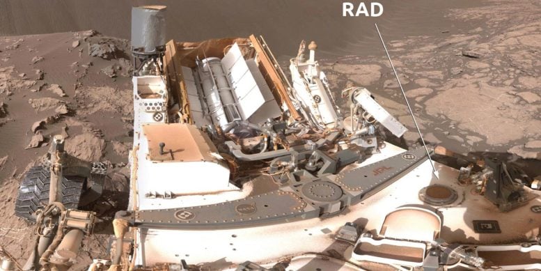 Detector de evaluación de radiación del rover Curiosity