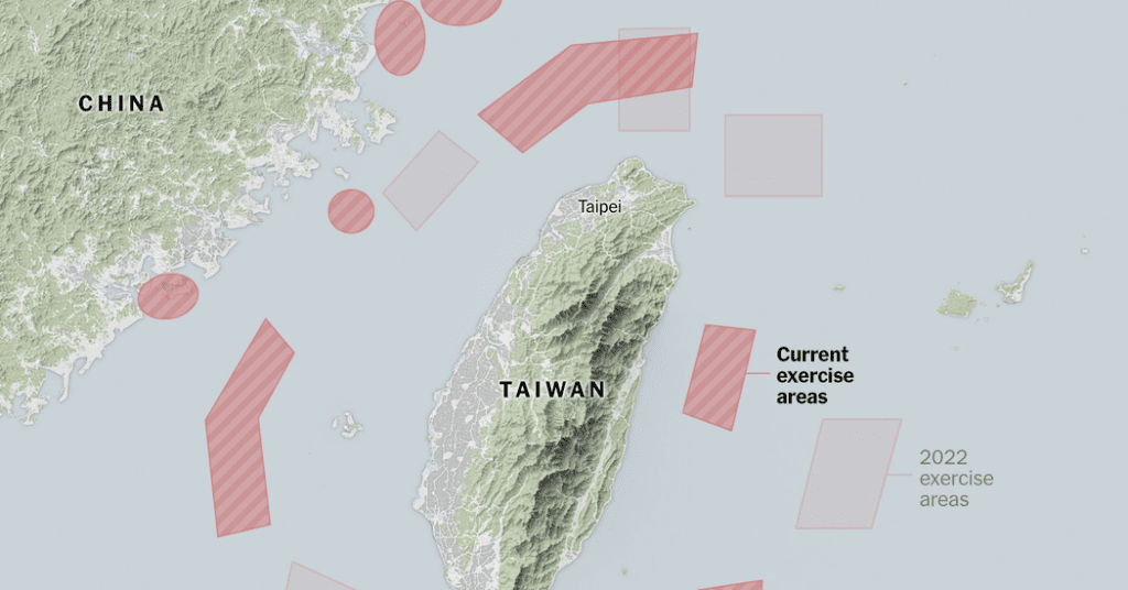 China lanza ejercicios militares alrededor de Taiwán como “castigo”