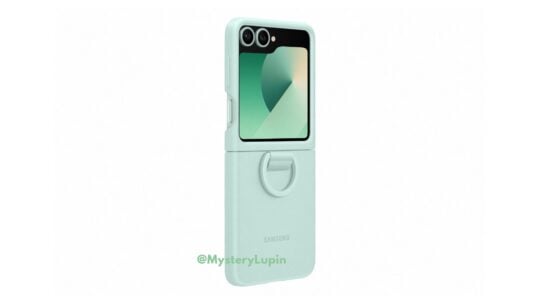 Funda de Silicona con Anillo Menta para Samsung Galaxy Z Flip 6