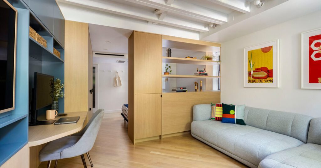 Diseño de apartamento pequeño: cómo tres personas utilizaron el espacio en un apartamento de una habitación