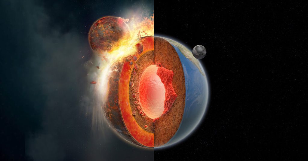 El gran golpe que creó la luna también pudo haber creado continentes en movimiento