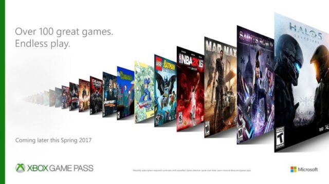 Cuando Game Pass se lanzó por primera vez en 2017, se centró en juegos más antiguos, no en títulos del primer día.