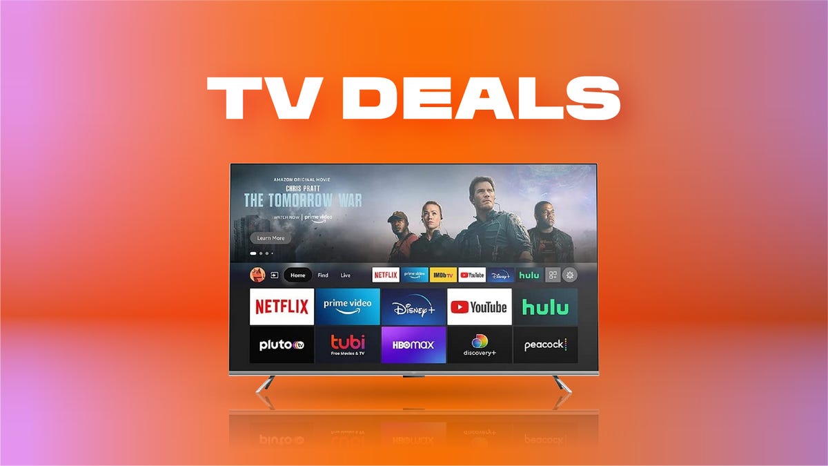 Un televisor inteligente de Amazon con la etiqueta Ofertas de TV