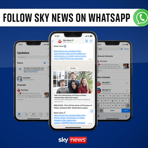 Siga Sky News en WhatsApp