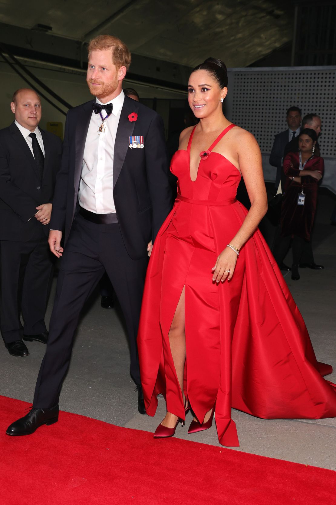 Meghan usó el vestido por primera vez en la Gala anual Saludo a la Libertad el 10 de noviembre de 2021 en la ciudad de Nueva York.