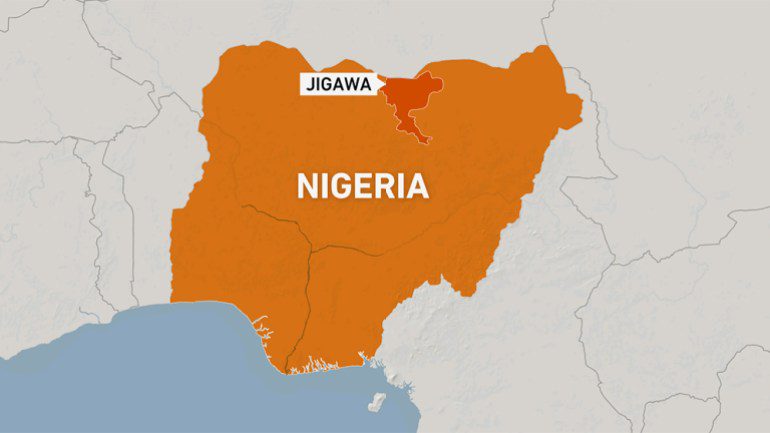 Mapa del estado de Jigawa, Nigeria