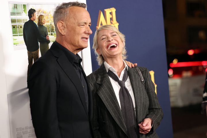 Hanks y Wright asisten al estreno mundial de la película "aquí" Durante el Festival AFI 2024 a principios de este mes.